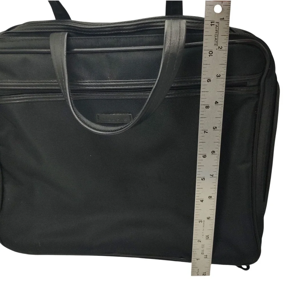 Modella Travel Bag Organizer Makeup Black Canvas Three Sections‎ Multi Pockets